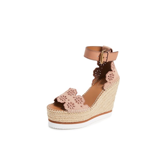 Chloe Glyn Wedge Espadrilles, Cipria, 39 - Picture 6 of 6